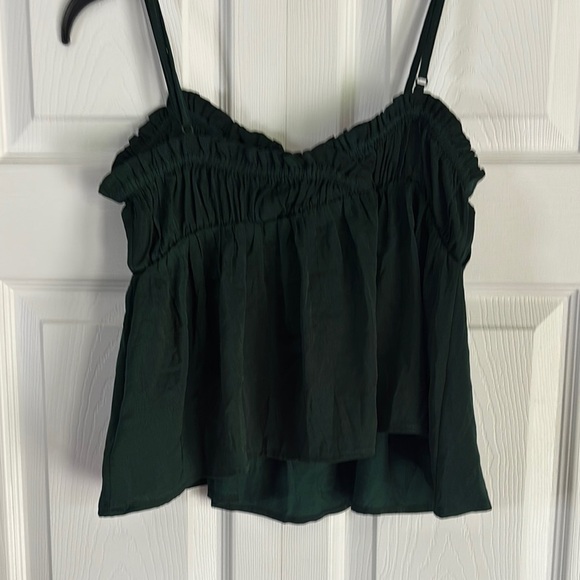 American Eagle Outfitters Green Ruffled Smocked Camisole - Picture 6 of 7